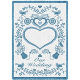 Our Wedding Navy Blanket