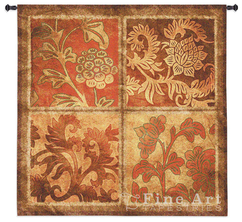 Botanical Scroll Small Wall Tapestry