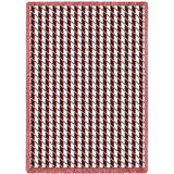Houndstooth Cranberry Blanket