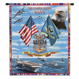Navy Chiefs Wall Tapestry With Rod