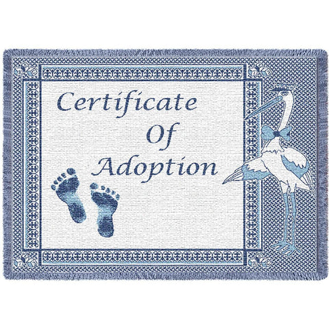 Certificate of Adoption Blue Small Blanket