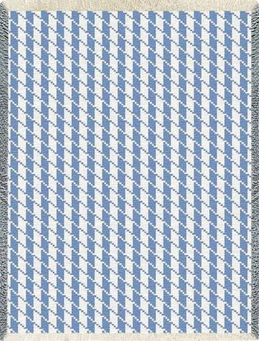 Houndstooth Blue Blanket