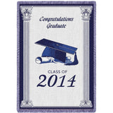 2014 Congrats Grad Navy Blanket