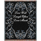 Life Scroll Licorice Blanket