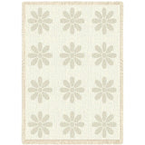 Flowers Natural Mini Blanket