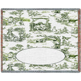 Childhood Toile Green Mini Blanket