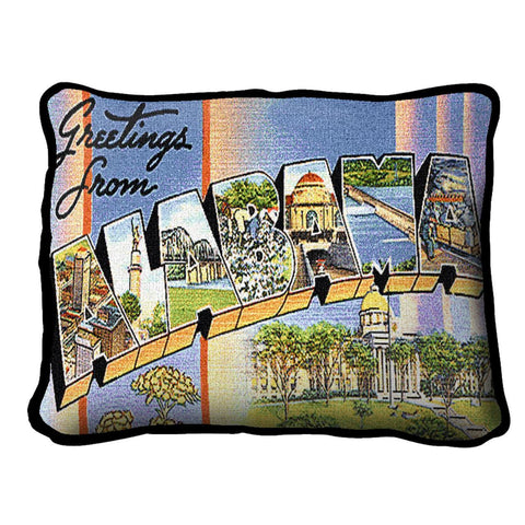 Greetings From Alabama Pillow