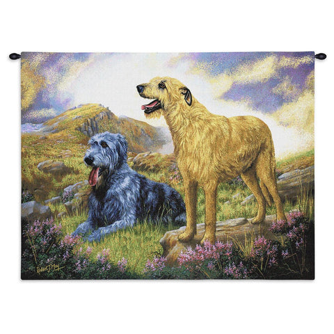 Irish Wolfhound Wall Tapestry with Rod