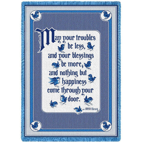 House Blessing Navy Blanket