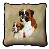 Boxer with Puppy Pillow