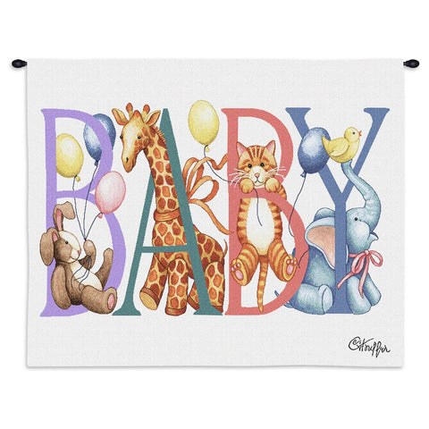 Baby Animals Wall Tapestry With Rod
