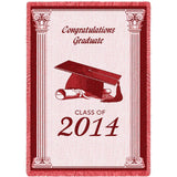2014 Congrats Grad Red Blanket