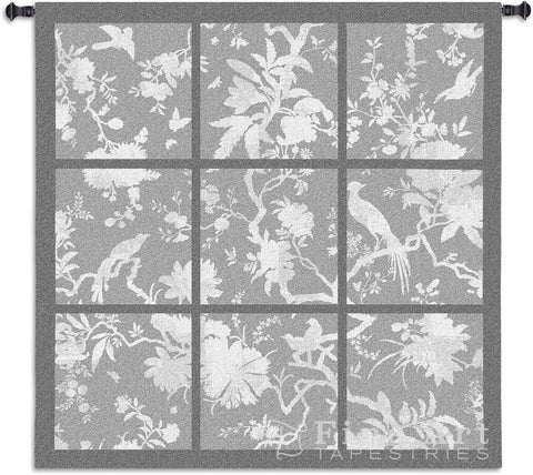 Floral Division Gray Small Wall Tapestry