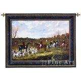 The Meet of the East Suffolk Hounds at Chippenham Park Wall Tapestry