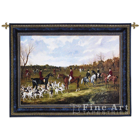 The Meet of the East Suffolk Hounds at Chippenham Park Wall Tapestry