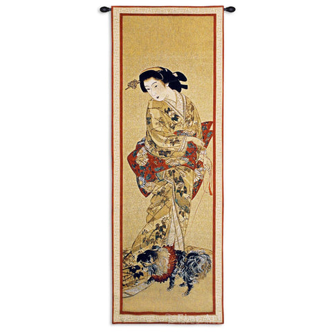Lady With A Dog Wall Tapestry