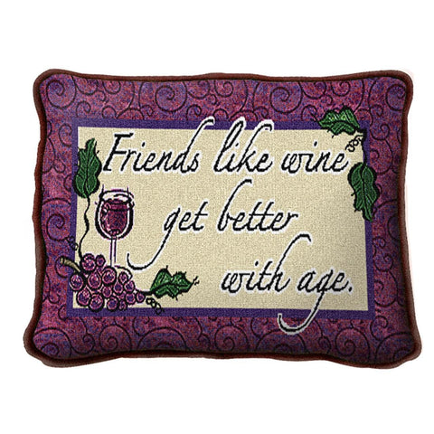 Friends Like Wine Pillow