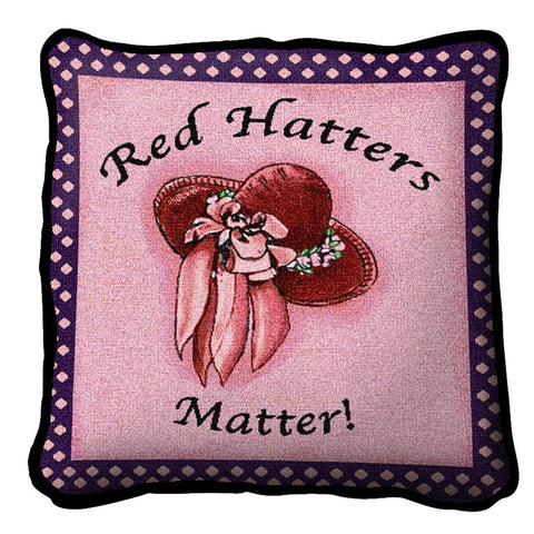 Red Hatters Matter Pillow