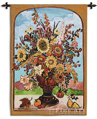 Autumn Vase Wall Tapestry