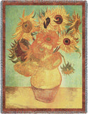 Van Gogh Sunflowers Tapestry Blanket
