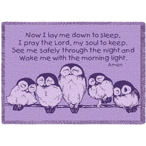Now I Lay Me Purple Blanket