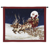 Merry Christ to All Wall Tapestry With Rod