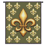 Fleur De Lis Wall Tapestry With Rod