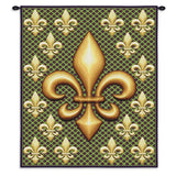 Fleur De Lis Wall Tapestry With Rod