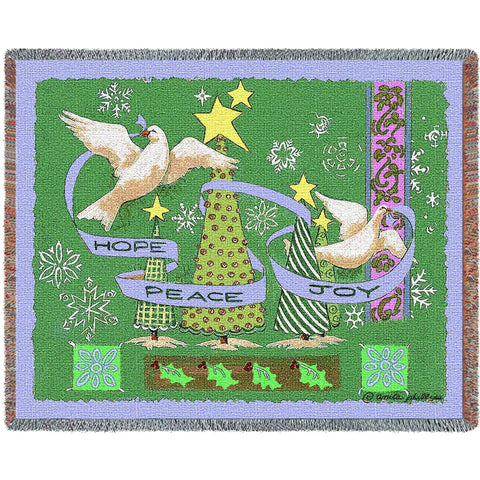 Hope Peace Joy Blanket