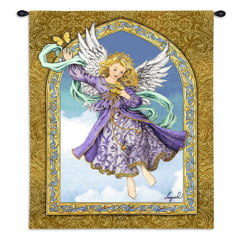 Lavender Angel Wall Tapestry With Rod