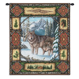 Wolf Lodge Wall Tapestry With Rod