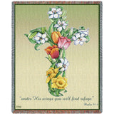 Mixed Bouquet Cross Blanket
