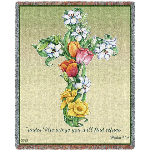 Mixed Bouquet Cross Blanket