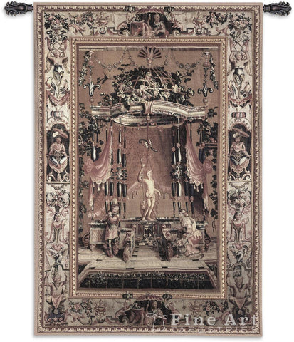The Offering to Bacchus from The Grotesques Series Small Wall Tapestry