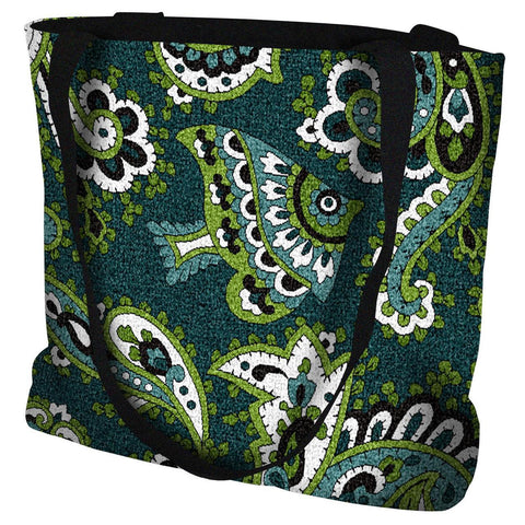 Paisley Teal Tote Bag