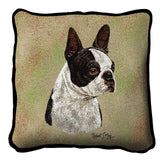 Boston Terrier Black Pillow