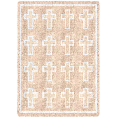 Cross Natural Mini Blanket