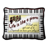 Life Is Like A Piano Pillow