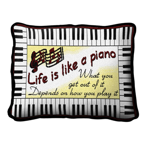 Life Is Like A Piano Pillow