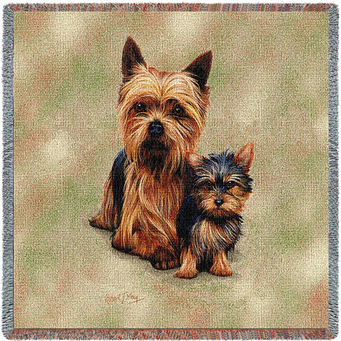 Yorkshire Terrier with Puppy Small Blanket
