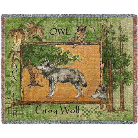 Gray Wolf Blanket