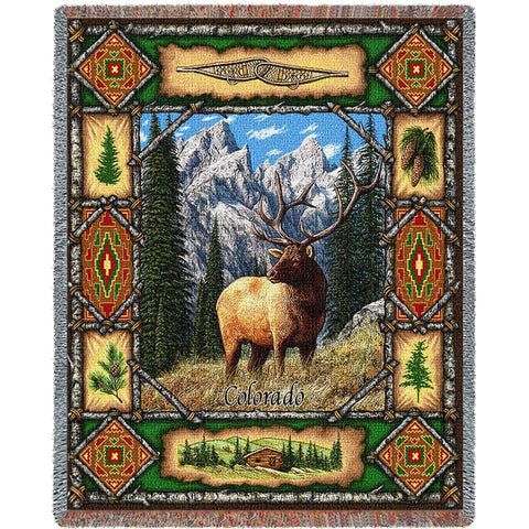 Colorado Elk Lodge Blanket
