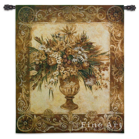 Tuscan Urn Sienna Wall Tapestry
