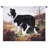 Border Collie Wall Tapestry with Rod