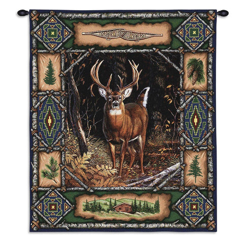 Deer Lodge Wall Tapestry With Rod
