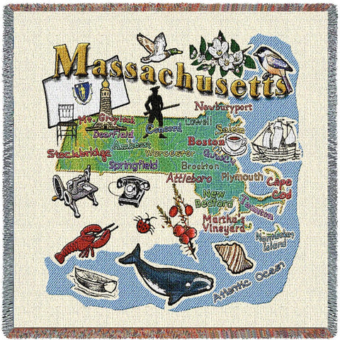 Massachusetts State Small Blanket