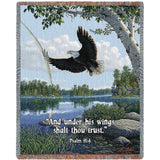 On Eagles Wings With Words Blanket