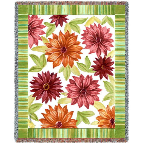 Dahlias Tapestry Blanket