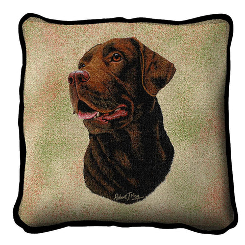 Labrador Retriever Chocolate Pillow