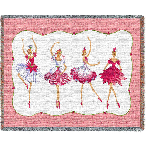 Four Ballerinas Tapestry Mini Blanket